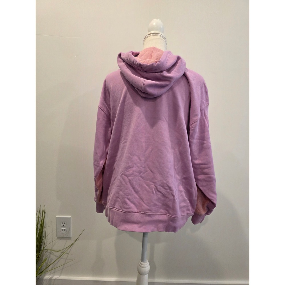 J.Crew‎ Women's Size Medium University Terry two-tone oversized hoodie - Picture 2 of 4